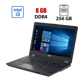 Нетбук Fujitsu Lifebook U729 / 12.5" (1920x1080) IPS / Intel Core i3-8130U (2 (4) ядра по 2.2 - 3.4 GHz) / 8 GB DDR4 / 256 GB SSD M.2 / Intel UHD Graphics 620 / WebCam б/в