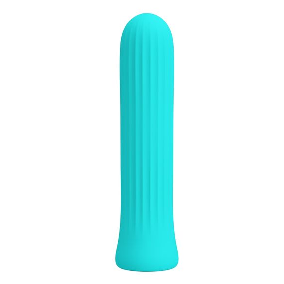 Міні-вібратор PRETTY LOVE Blanche бірюзовий, 2 х 10 см sexstyle | Зображення 1