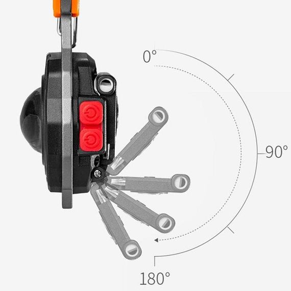 Багатофункціональний LED ліхтарик на карабіні, з USB, W5147 / Акумуляторний ліхтар-брелок / Ручний міні ліхтарик | Зображення 6