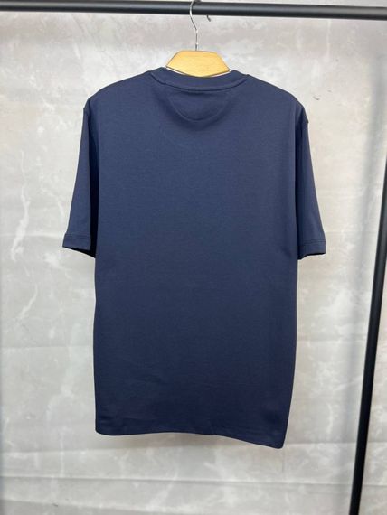 Футболка синя Brunello Cucinelli Classic Logo Dark Blue f693 | Зображення 6