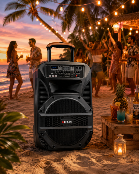 Портативная колонка BT 115 / Портативная колонка Su-Kam BT115D / Bluetooth, USB, FM акустична караоке-система | Зображення 1