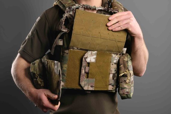 Плитоноска 2E Tactical , Тип 1, з кишенями для бічного захисту і підсумками, Молле, камуфляж (2E-MILPLACARR1-MC) | Зображення 5