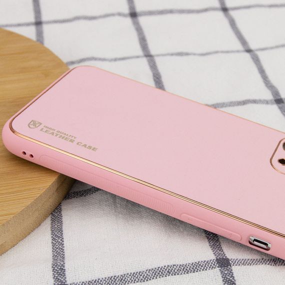 Шкіряний чохол Xshield для Apple iPhone 12 (6.1") Рожевий / Pink | Зображення 2