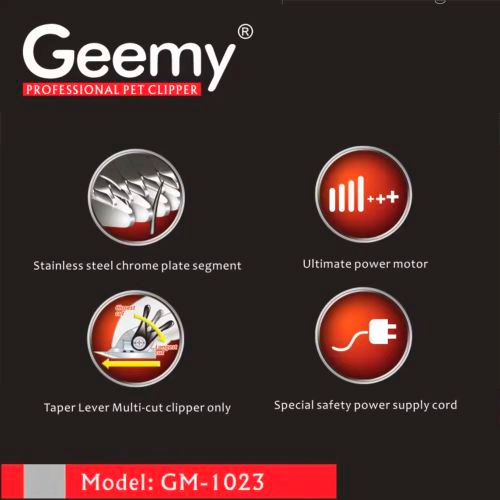 Машинка для стрижки животных GEEMY 8 в 1 GM-1023, 4 насадки, 2 щетки | Зображення 3