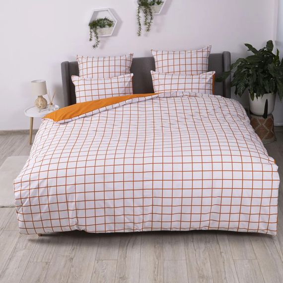 Постільна білизна євро ТЕП Happy Sleep Terracotta Check 2-03796-25232 215х220 см | Зображення 1