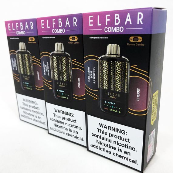 ELF BAR COMBO 25000. Перемикання смаків. Чорниця Кисла Малина / Вишня (Blueberry Sour Raspberry / Cherry) | Зображення 1