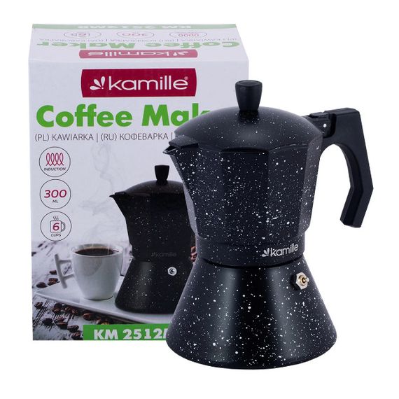 Кофеварка гейзерная Kamille KM-2513MR 450 мл 9 порций | Зображення 1