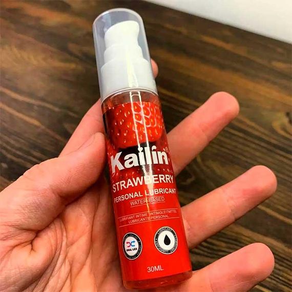 Їстівний лубрикант Kailin 30 мл Полуниця — Інтимне мастило | Зображення 5