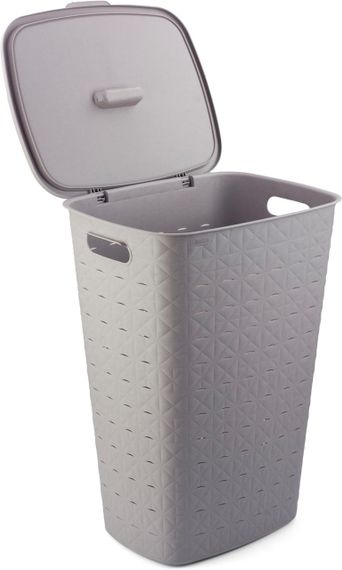 Кошик для білизни пластиковий Curver Softex 56 л 00571 бежевий, міцний і зручний | Зображення 1
