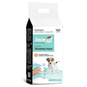 Пелюшки для собак та цуценят 100 штук (60×45 см) AnimAll Puppy Training Pads