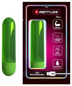 Вибропуля Pretty Love Kiwi зеленая, 8 х 1.8 см Sex Aura