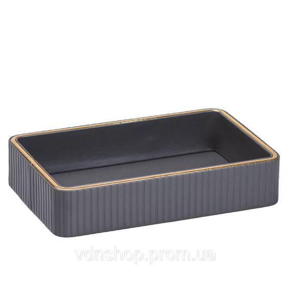 Салфетница на стол из эко-кожи 25 х 15.5 х 5 см Серый HP9900G | Зображення 1