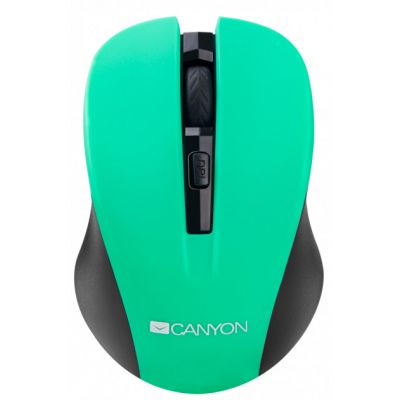 Мышка Canyon CNE-CMSW1GR Wireless Black-Green (CNE-CMSW1GR) | Зображення 1