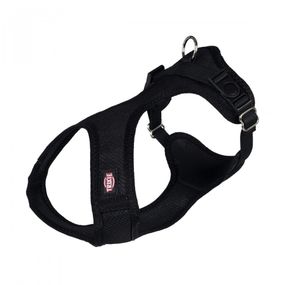 Шлея Trixie для собак Soft м_яка нейлон чорна розмір S 33-50 см/20 мм