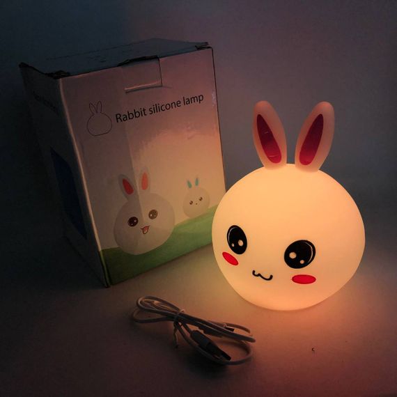 Силіконовий нічник іграшка для дітей, Світлодіодний нічник акумуляторний з usb Красивий дитячий PR-84 | Зображення 5