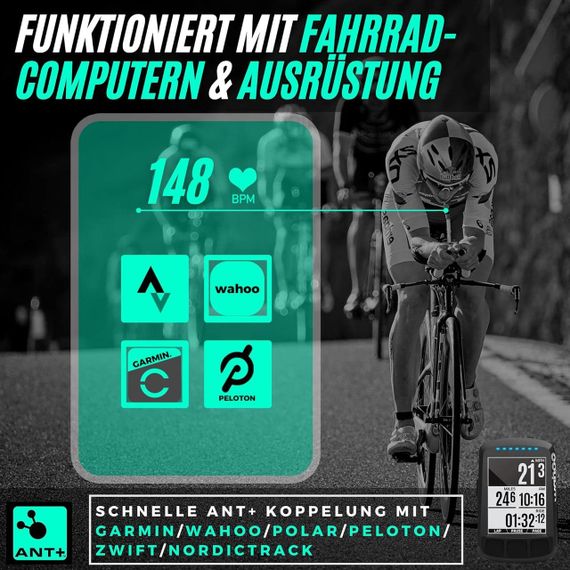 Нагрудный пульсометр монитор датчик сердечного ритма Powr Labs с Bluetooth ANT для спортсменов для тренировок | Зображення 5