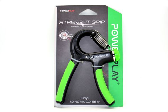 Еспандер кистьовий PowerPlay PP-4323 з регульованим навантаженням 10-40 кг. Strength Grip Чорно-зелений | Зображення 9