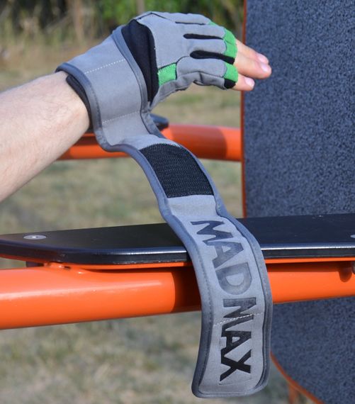 Рукавички для фітнесу MadMax MFG-860 Wild Grey/Green M | Зображення 8