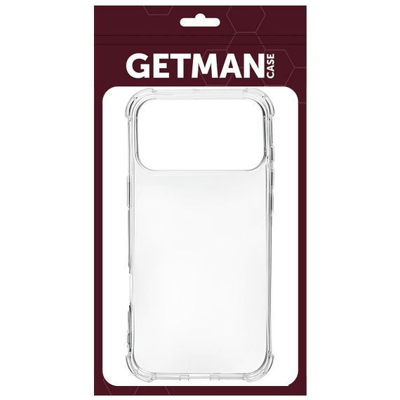 TPU чохол GETMAN Ease logo посилені кути для Apple iPhone 17 Pro Max / 18 Pro Max (6.9") Безбарвний (прозорий) | Зображення 7