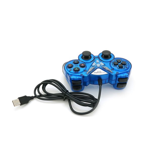 Геймпад Brazzers BR-8600 провідний для ПК, USB 2.0, Double Shock, Blue, Blister | Зображення 1