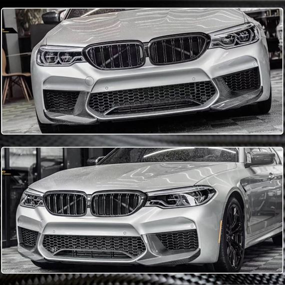 Накладки на передній бампер Flap (для M5 F90 2017-2020, Карбон) для BMW 5 серія G30/31 рр | Зображення 3