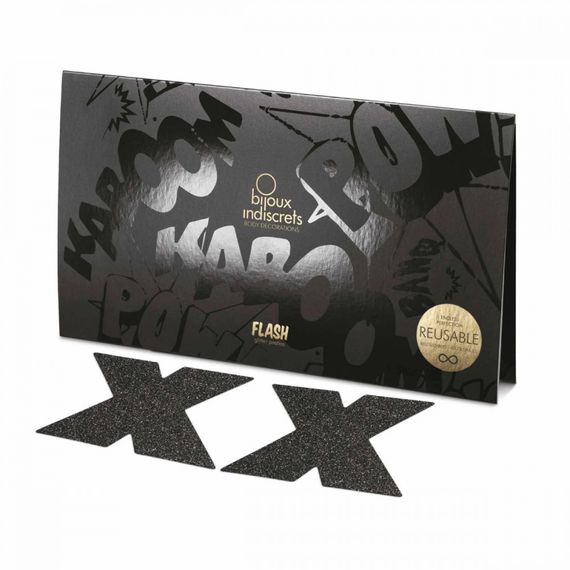 Пестисы в виде крестов Bijoux Indiscrets, черные sexstyle | Зображення 1