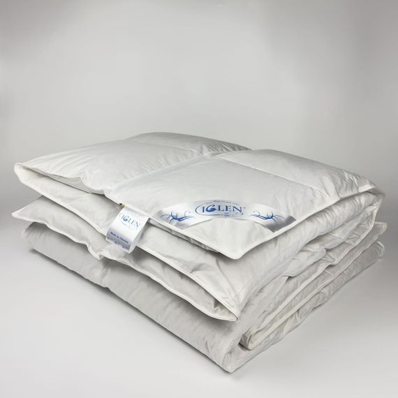 Демисезонное одеяло со 100% белым гусиным пухом двуспальное IGLEN Climate-comfort 220х240 (220240110W) | Зображення 3