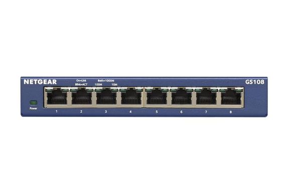 Коммутатор NETGEAR GS108GE 8xGE, неуправляемый (GS108GE)