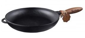 Сковорода чавунна "Наша Майстерня" Ø26см з дерев'яною ручкою