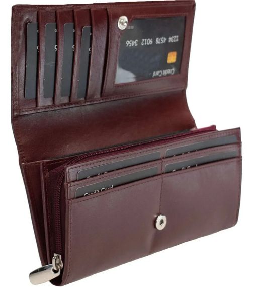 Гаманець жіночий шкіряний Semi Line RFID Dark Red (P8264-2) (DAS303152) | Зображення 3