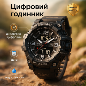 Сучасний військовий годинник SKMEI, Чоловічий годинник для риболовлі Електронний спортивний KF-93