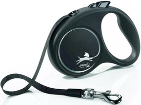 Повідець рулетка для собак FLEXI Black Design S (5 m - 15 kg) чорний