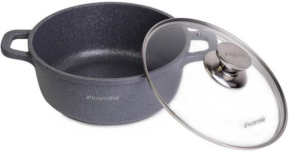 Каструля Kamille Landes Grey 2.3л з литими алюмінієвими ручками | Зображення 1