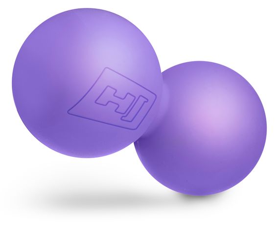 Силіконовий масажний подвійний м'яч 63 мм Hop-Sport HS-S063DMB фіолетовий | Зображення 1