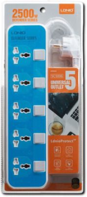 Мережевий подовжувач з 5 розетками та 6 USB-портами XPRO SC5006 (22012-01_412)