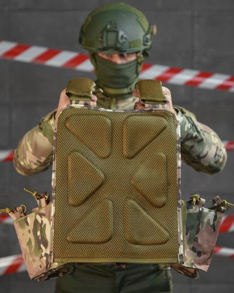 Плитоноска ZVER  Мультикам с быстрым сбросом. MOLLE 11 подсумков  ВТ4749 | Зображення 2