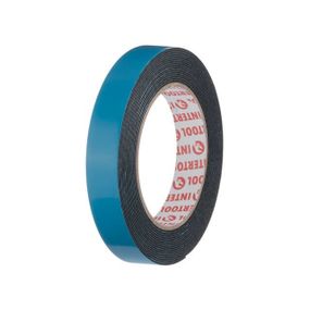 Стрічка клейка двостороння автомобільна 5 м, 19*1 мм, чорна, спінений поліетилен INTERTOOL KT-0812