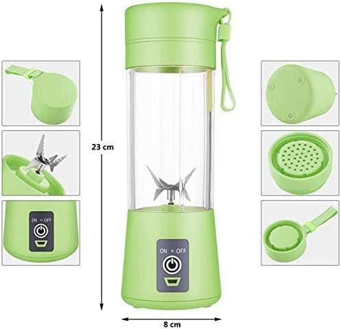 Блендер портативний Мініблендери Смузі Коктейлі Соковичавниця Чашка USB Перезаряджуваний Шість Лез у 3D для | Зображення 2