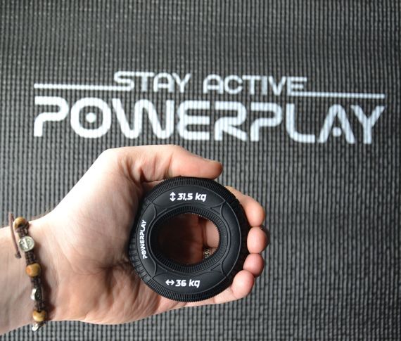 Еспандер кистьовий силіконовий PowerPlay PP-4330 Hand Grip Loops Hard 31.5-36 кг. Чорний | Зображення 5