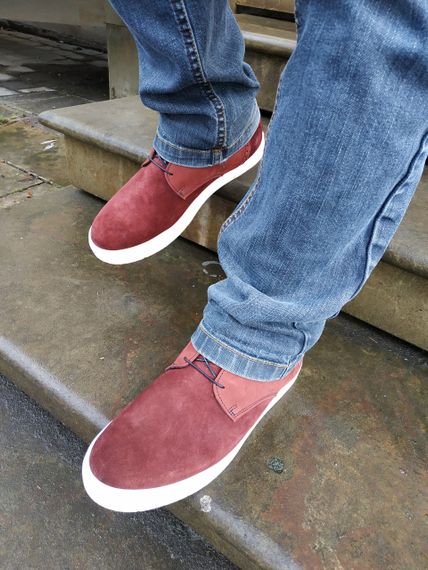 Стильні зимові кеди VadRus бордового кольору 45 розмір