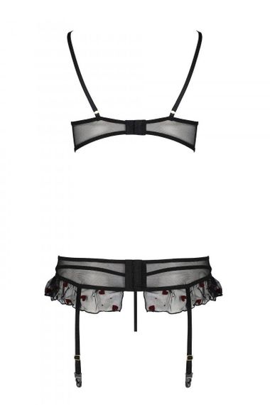 Сексуальний комплект з поясом для панчіх Passion LOVELIA SET L/XL, black sexstyle | Зображення 11