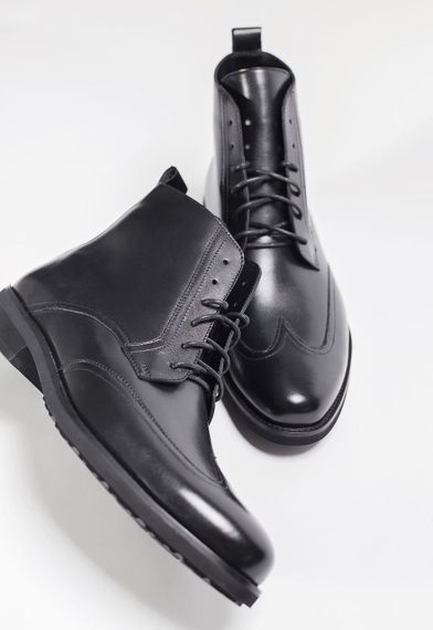 Демисезонні черевики броги Ікос 378 Чорні | Зображення 1