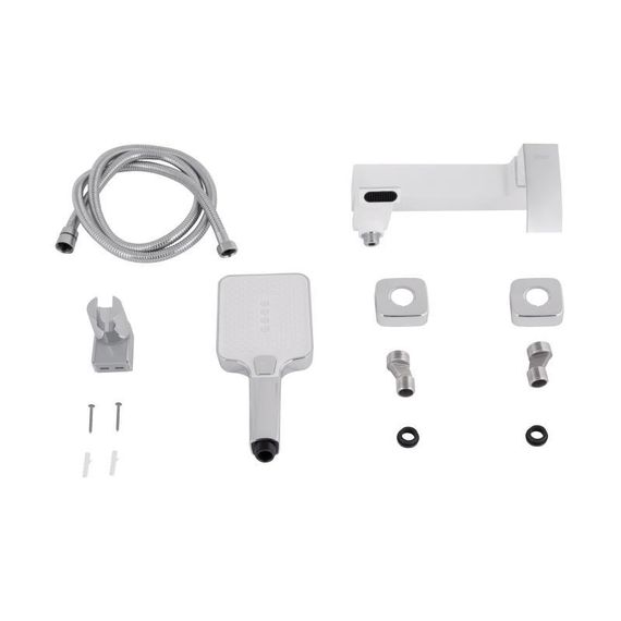 Смеситель для ванны Qtap Swan Cascada с поворотным изливом (c душевым гарнитуром) QTSWA260CRW45569 Chrome/White | Зображення 6