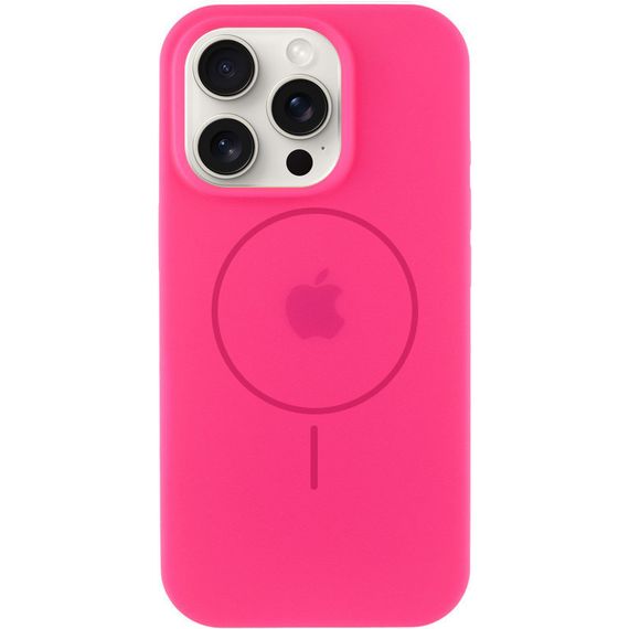 Чохол Silicone Case Full Protective (AA) with MagSafe для Apple iPhone 16 Pro Max (6.9") Рожевий / Barbie pink