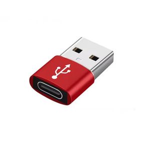 Переходник с USB на Type-C OTG, USB Type-C. Красный