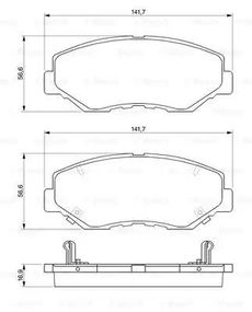 Колодки гальмівні дискові HONDA CR-V передн.  BOSCH (0986424809)