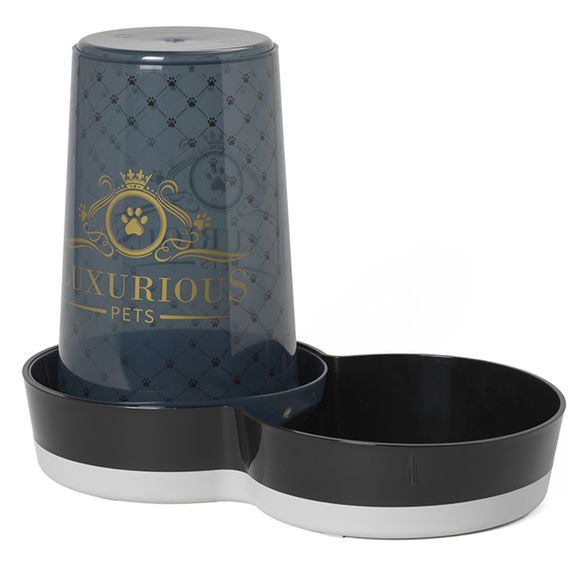 Годівниця автоматична для сухого корму або води Moderna Tasty, 3.75 л, чорна