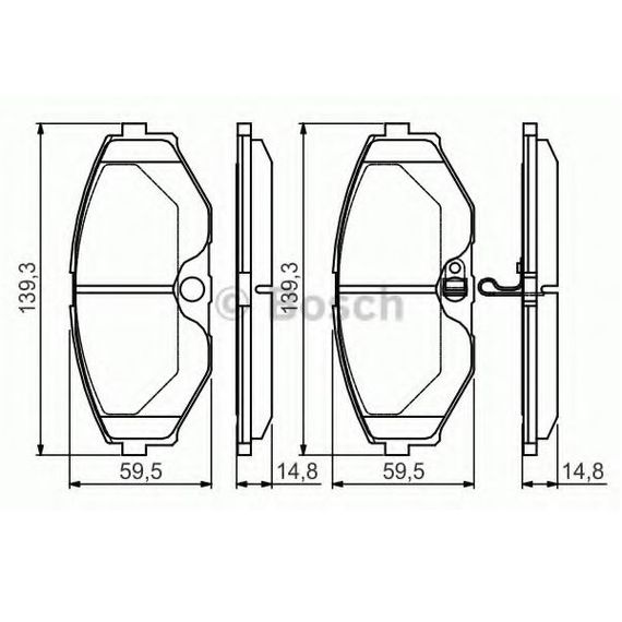 Тормозные колодки Bosch дисковые передние Nissan Maxima QX CA33  F 0986495147 | Зображення 1