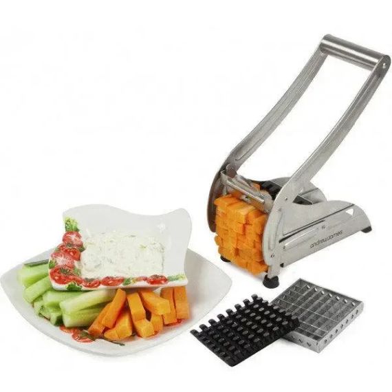 Машинка для нарезки картофеля фри, ручная картофелерезка Potato Chipper Металическая | Зображення 6