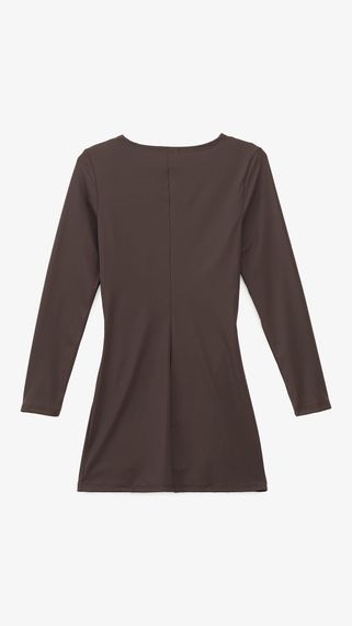 Сукня однотонна жіноча GENUA 2642 XS Мокко shop (2000999497193) | Зображення 3